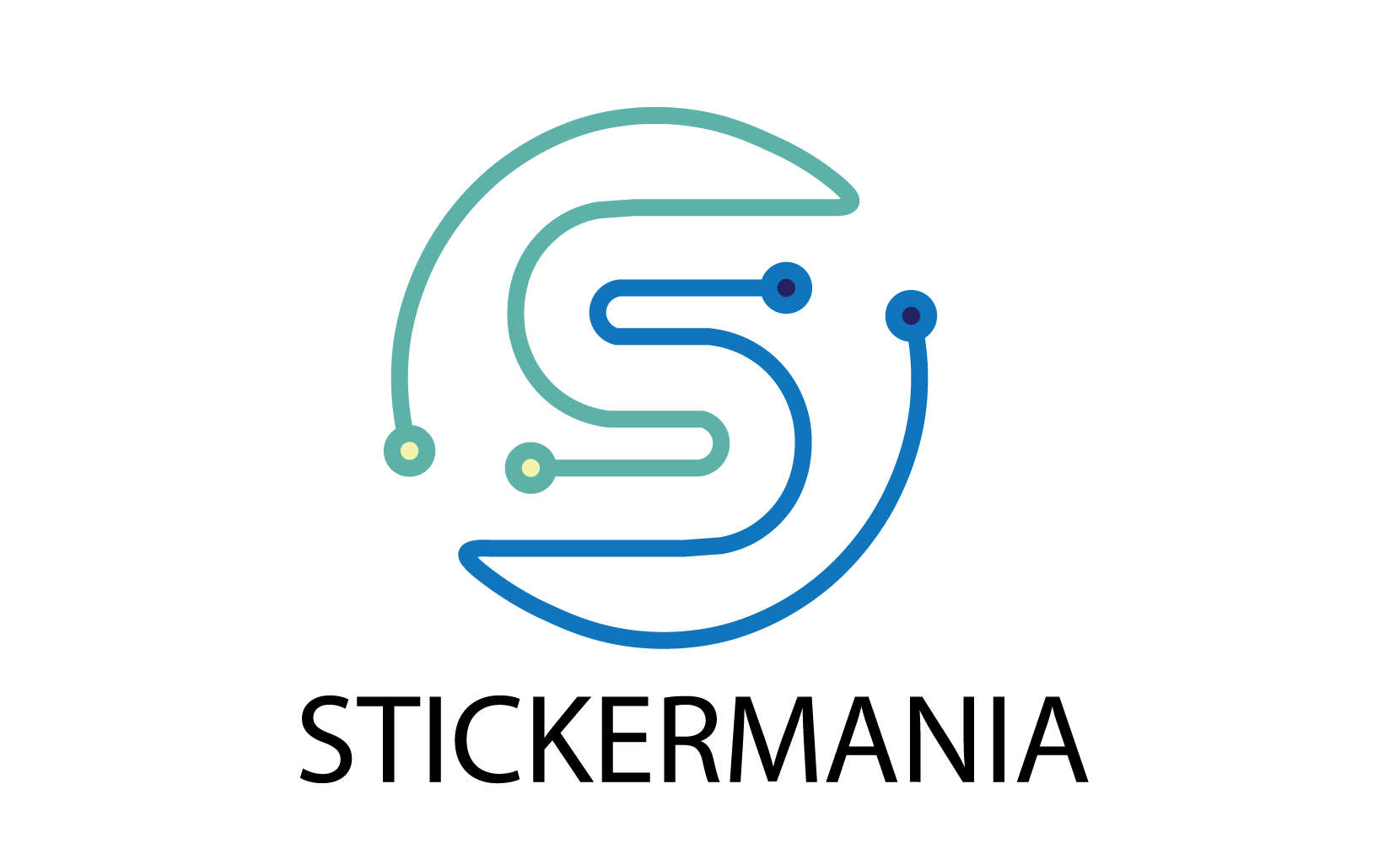 Logo e-shopu s nálepkami stickersmania.sk